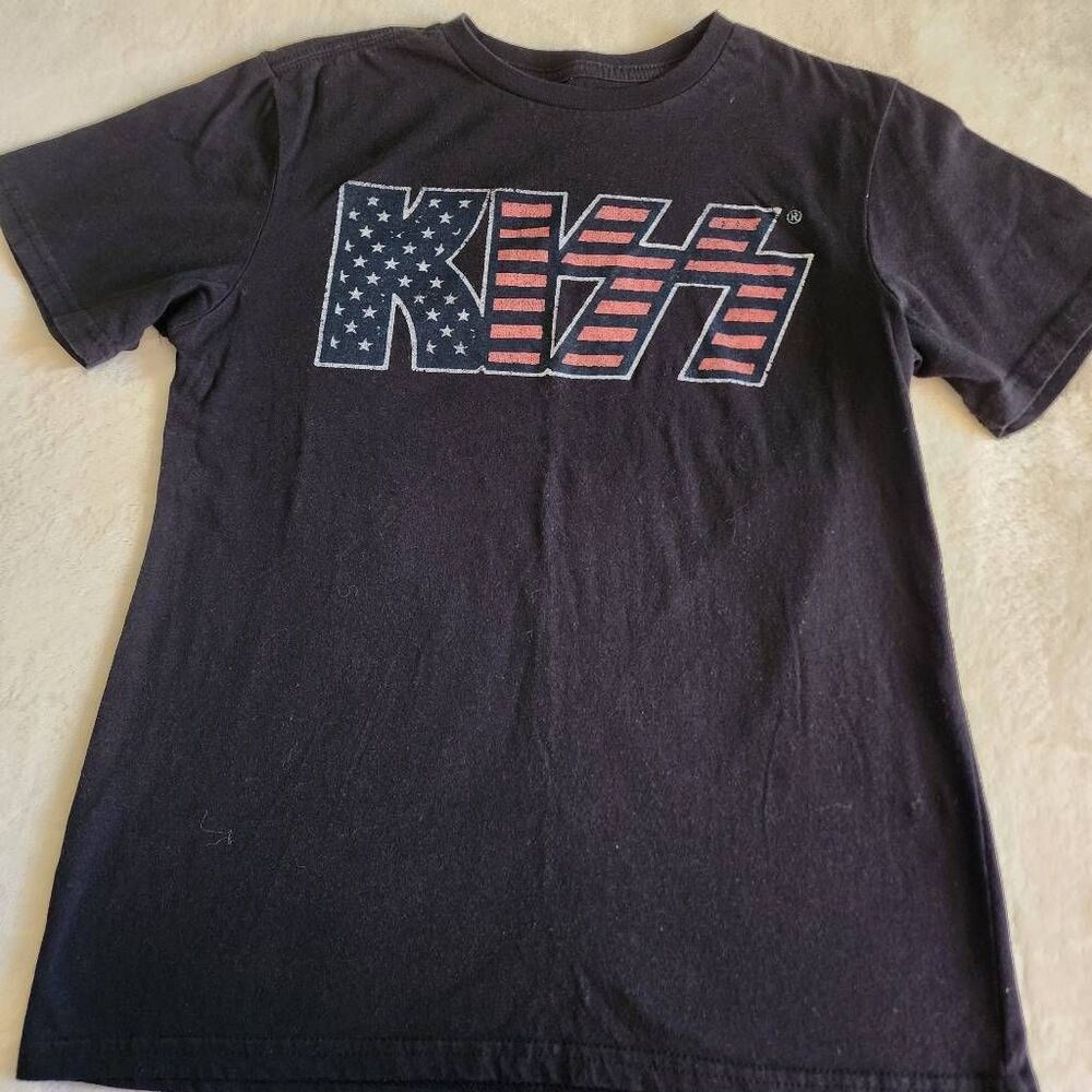 Kiss Black Graphic Tshirt Boys Size XL (14/16)